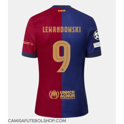 Camisa de time de futebol Barcelona Robert Lewandowski #9 Replicas 1º Equipamento 2024-25 Manga Curta